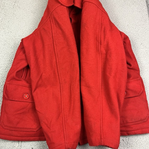 Vtg 60's Bemidji Woolen Mills MACKINAW Wool Cruiser Red HUNTING Jacket Coat 48 - Picture 7 of 16